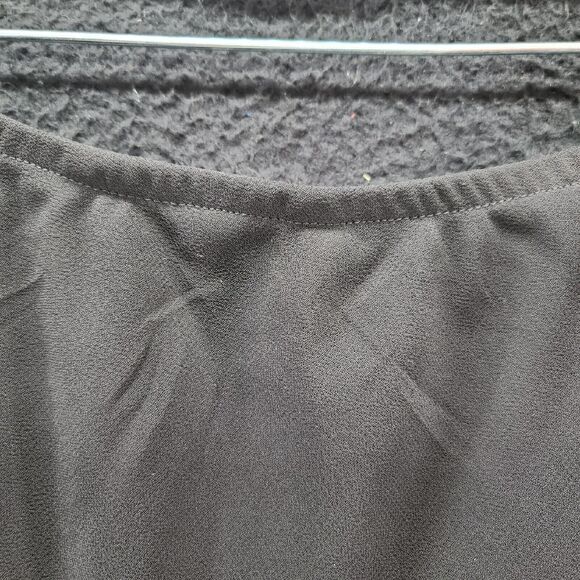 MSK Womens Skirt Black Size XL 100% Polyester Elastic Waist A-Line Stretch - Picture 7 of 12